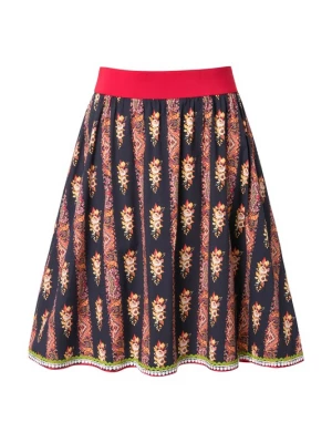 Foto van product Ulla Popken Rok lila / rood / zwart