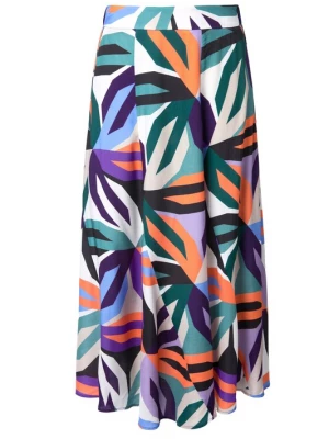 Foto van product Ulla Popken Rok riet / donkerlila / oranje / offwhite