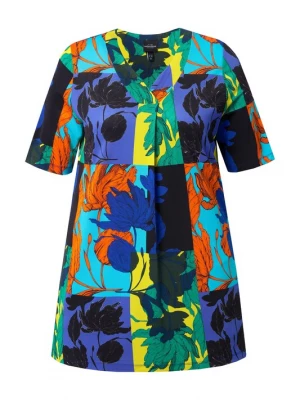 Foto van product Ulla Popken Shirt aqua / lila / oranje / zwart