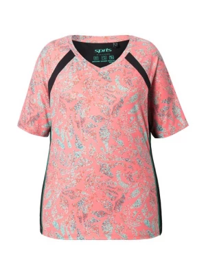 Foto van product Ulla Popken Shirt azuur / koraal / zwart