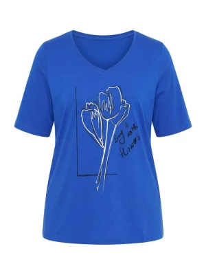 Foto van product Ulla Popken Shirt azuur / zwart / wit
