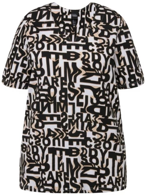 Foto van product Ulla Popken Shirt beige / zwart / wit