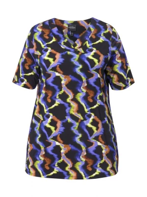 Foto van product Ulla Popken Shirt blauw / bruin / lichtgroen / zwart