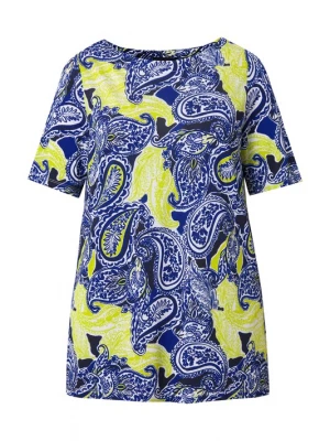 Foto van product Ulla Popken Shirt blauw / citroen / wit