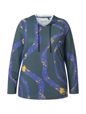 Foto van product Ulla Popken Shirt blauw / curry / donkergroen
