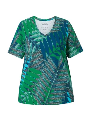 Foto van product Ulla Popken Shirt blauw / cyaan blauw / groen