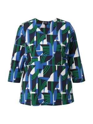 Foto van product Ulla Popken Shirt blauw / donkerblauw / groen / wit