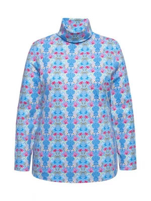 Foto van product Ulla Popken Shirt blauw gemêleerd / rood gemêleerd