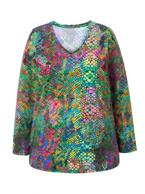 Foto van product Ulla Popken Shirt blauw / grijs / groen / oranje
