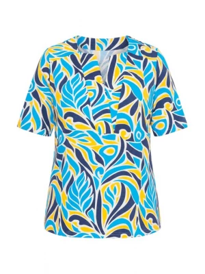 Foto van product Ulla Popken Shirt blauw / lichtblauw / geel