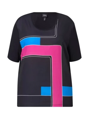 Foto van product Ulla Popken Shirt blauw / marine / pink / zwart