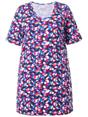 Foto van product Ulla Popken Shirt blauw / oranje / zwart / wit