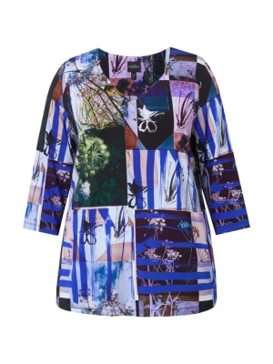 Foto van product Ulla Popken Shirt blauw / pastelblauw / grijs / spar / zwart / wit