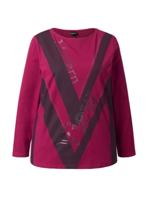 Foto van product Ulla Popken Shirt bordeaux / zwart