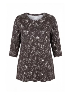 Foto van product Ulla Popken Shirt bruin / wit