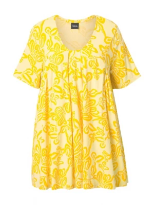 Foto van product Ulla Popken Shirt citroengeel / wit