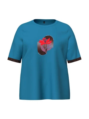 Foto van product Ulla Popken Shirt cyaan blauw / rood / zwart