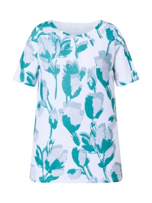 Foto van product Ulla Popken Shirt cyaan blauw / wit