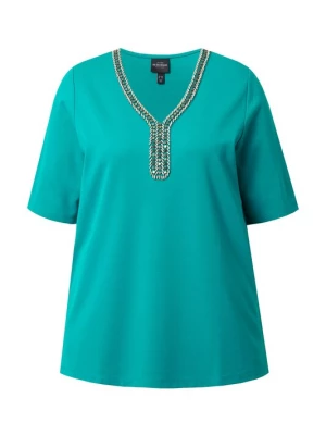 Foto van product Ulla Popken Shirt cyaan blauw / zilvergrijs