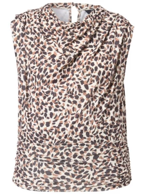 Foto van product Ulla Popken Shirt donkerbeige / donkerbruin / wit