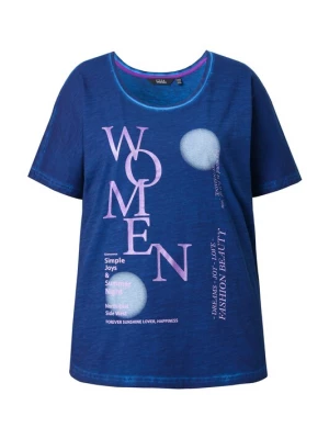 Foto van product Ulla Popken Shirt donkerblauw / lichtlila / wit