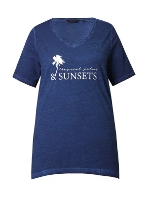 Foto van product Ulla Popken Shirt donkerblauw / wit