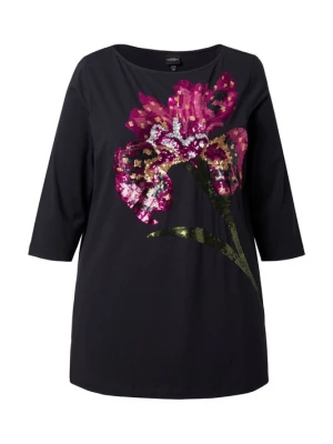 Foto van product Ulla Popken Shirt donkergroen / pink / zwart