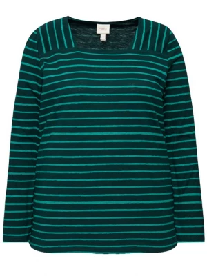 Foto van product Ulla Popken Shirt donkergroen / zwart