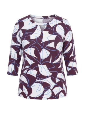 Foto van product Ulla Popken Shirt donkerlila / wit