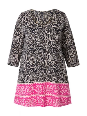 Foto van product Ulla Popken Shirt ecru / pink / zwart