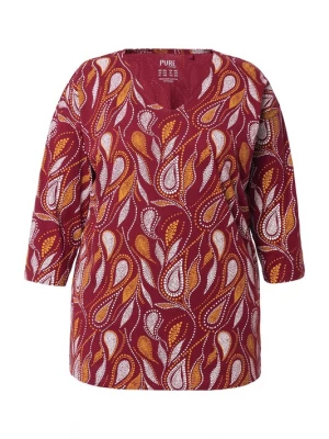 Foto van product Ulla Popken Shirt geel / donkerrood / wit