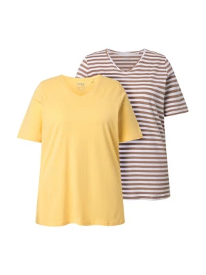 Foto van product Ulla Popken Shirt geel / rood / wit