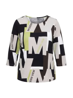 Foto van product Ulla Popken Shirt geel / zwart / wit