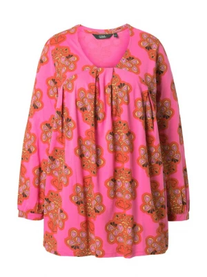 Foto van product Ulla Popken Shirt goudgeel / donkeroranje / pink / zwart