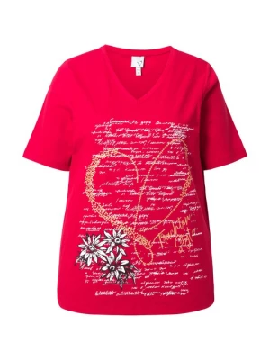 Foto van product Ulla Popken Shirt goudgeel / rood / wit