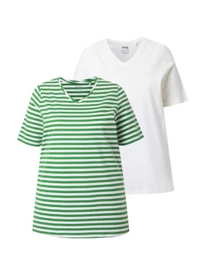 Foto van product Ulla Popken Shirt grasgroen / wit