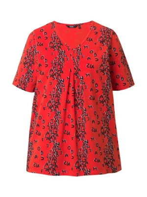 Foto van product Ulla Popken Shirt grijs / rood / zwart