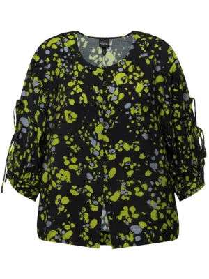 Foto van product Ulla Popken Shirt groen gemêleerd / zwart