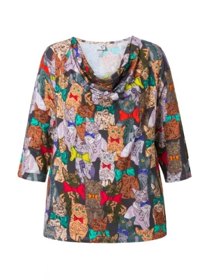 Foto van product Ulla Popken Shirt groen / lila / oranje / rood
