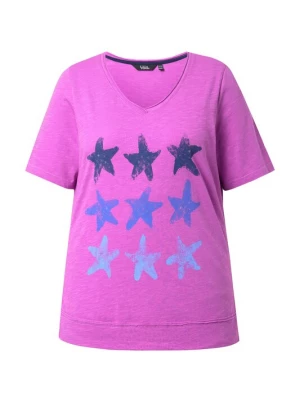 Foto van product Ulla Popken Shirt hemelsblauw / blauw denim / donkerblauw / neonlila