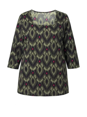 Foto van product Ulla Popken Shirt kaki / donkergroen / rood / zwart