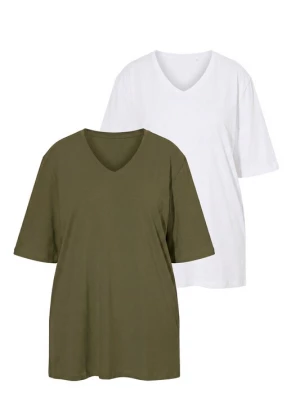 Foto van product Ulla Popken Shirt kaki / wit