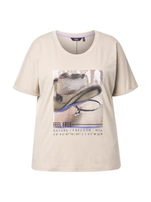 Foto van product Ulla Popken Shirt lichtbeige / donkerbeige