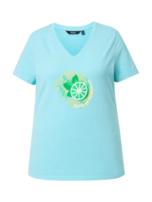Foto van product Ulla Popken Shirt lichtblauw / geel / groen / wit