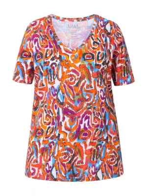 Foto van product Ulla Popken Shirt lichtblauw / lila / koraal / wit