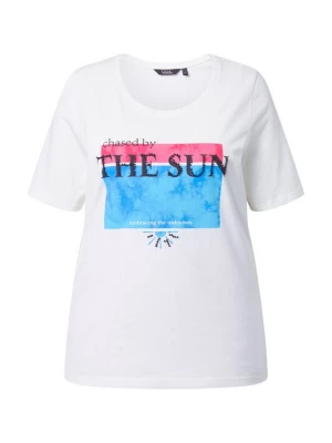 Foto van product Ulla Popken Shirt lichtblauw / oudroze / offwhite