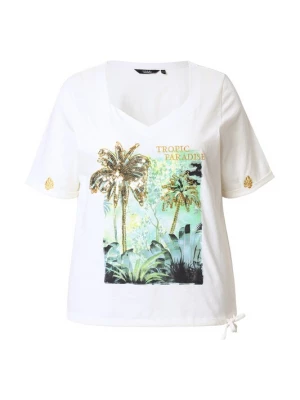 Foto van product Ulla Popken Shirt lichtblauw / riet / zwart / offwhite
