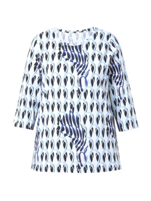Foto van product Ulla Popken Shirt lichtblauw / zwart / offwhite