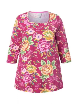 Foto van product Ulla Popken Shirt lichtgeel / groen / cyclaam / pink
