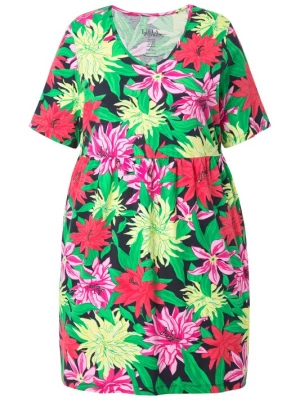 Foto van product Ulla Popken Shirt lichtgeel / groen / pink / zwart
